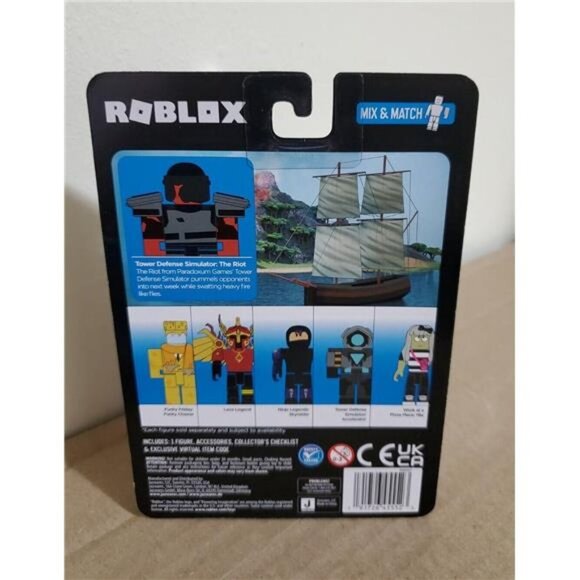 ROBLOX Action Figure TOWER DEFENSE SIMULATOR RIOT Virtual Code SHIELD COLLECTION - Picture 4 of 5